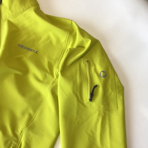 NWT Merrell Jacket Full Zip Softshell Yellow-Green Men's Medium - Picture 8 of 14
